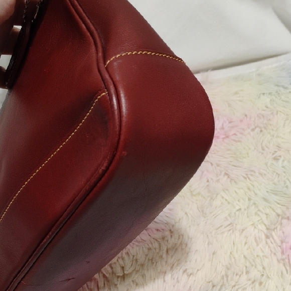 SALE! Authentic Coach Vintage Red Leather Demi Shoulder Bag - Picture 7 of 16